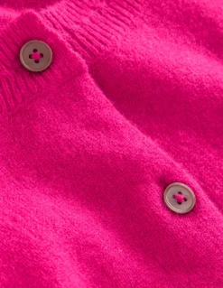 Eva Cashmere Cropped Cardigan-Bright Pink-Boden Outlet