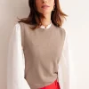 Eva Cashmere Vest-Chinchilla Melange-Boden Hot