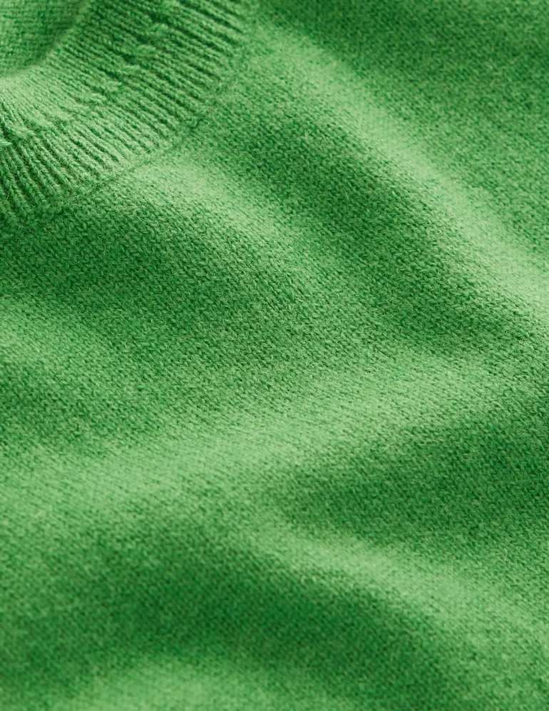 Eva Cashmere Vest-Paradise Green-Boden Best