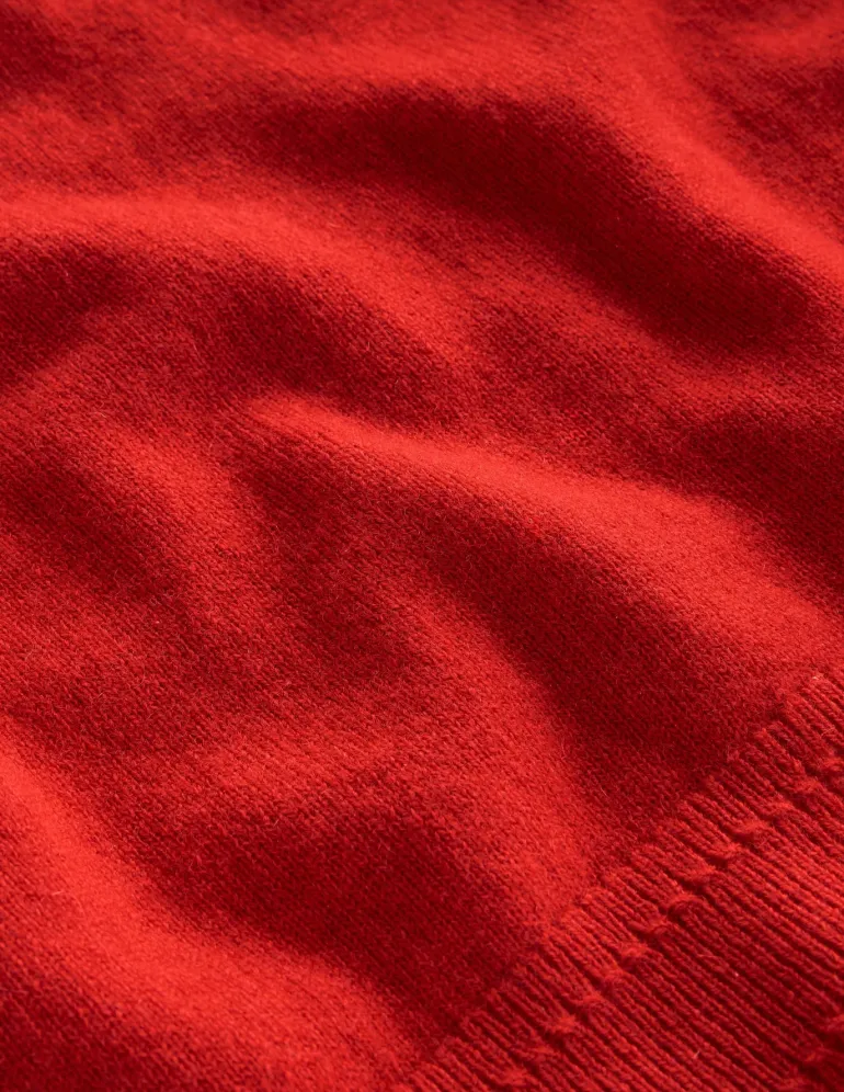 Eva Cashmere V-Neck Sweater-Rouge Red-Boden Cheap