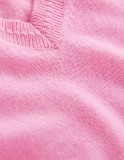 Eva Cashmere V-Neck Sweater-Meadowsweet Pink-Boden Sale