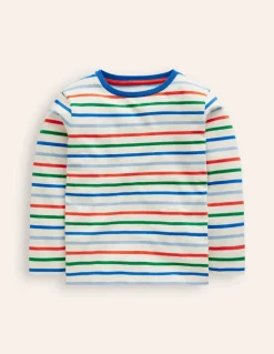 Everyday Breton T-Shirt-Greek Blue/Firecracker Red-Boden Best