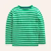 Everyday Breton T-Shirt-Highland Green/Grey Marl-Boden Outlet