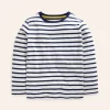 Everyday Breton T-Shirt-Ivory/ College Navy-Boden Shop