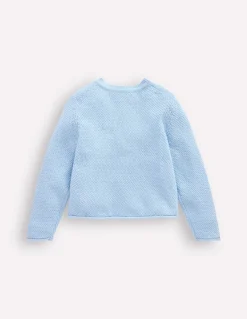 Everyday Cotton Cardigan-Glacier Blue-Boden Cheap