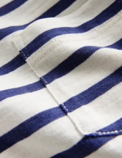 Everyday Short Sleeve T-Shirt-Ivory/College Navy-Boden Outlet