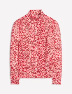 Felicity Cotton Blouse-Ivory, Heart Cluster-Boden Shop