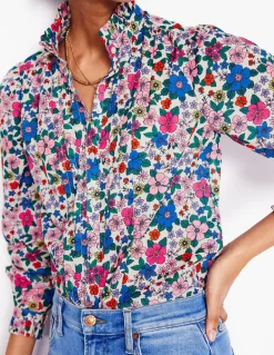 Felicity Cotton Blouse-Multi, Blossom Scatter-Boden Best
