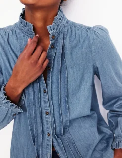 Felicity Denim Blouse-Light Authentic-Boden New
