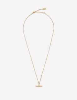 Fine T-Bar Pendant Necklace--Boden New