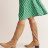 Flat Stretch Knee Boots--Boden Fashion
