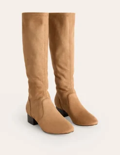 Flat Stretch Knee Boots--Boden Fashion