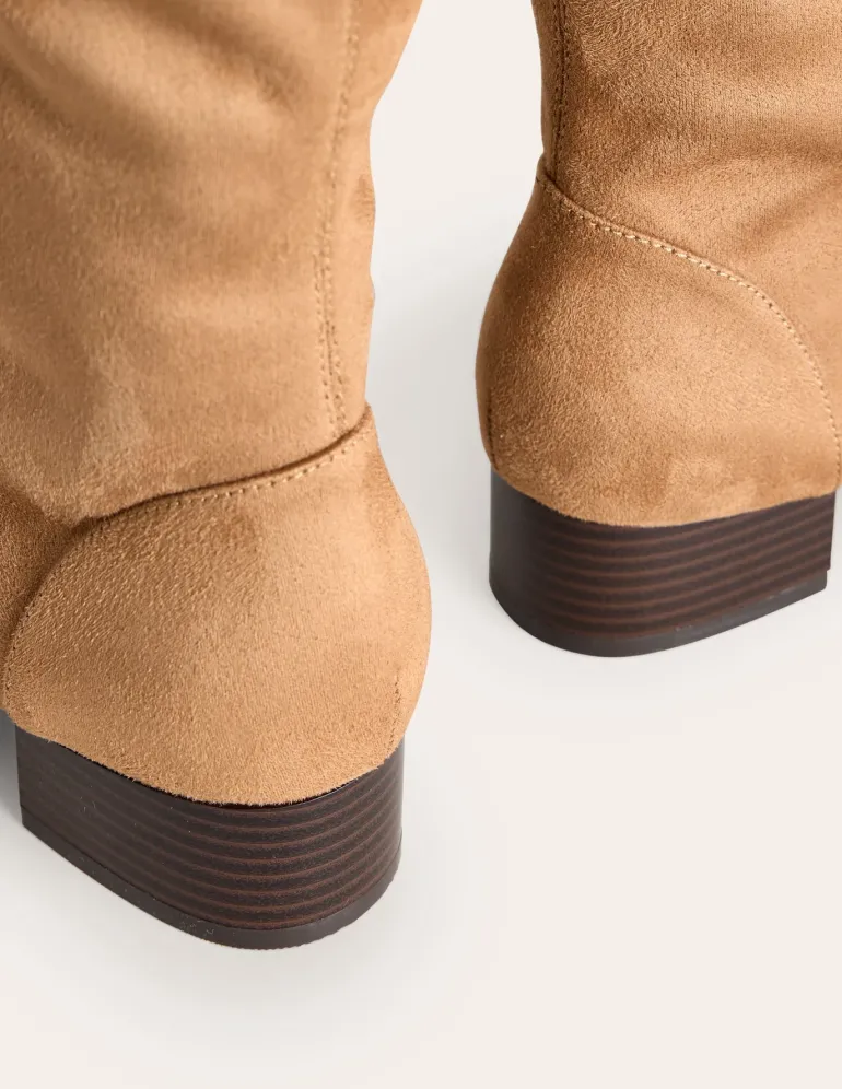 Flat Stretch Knee Boots--Boden Fashion