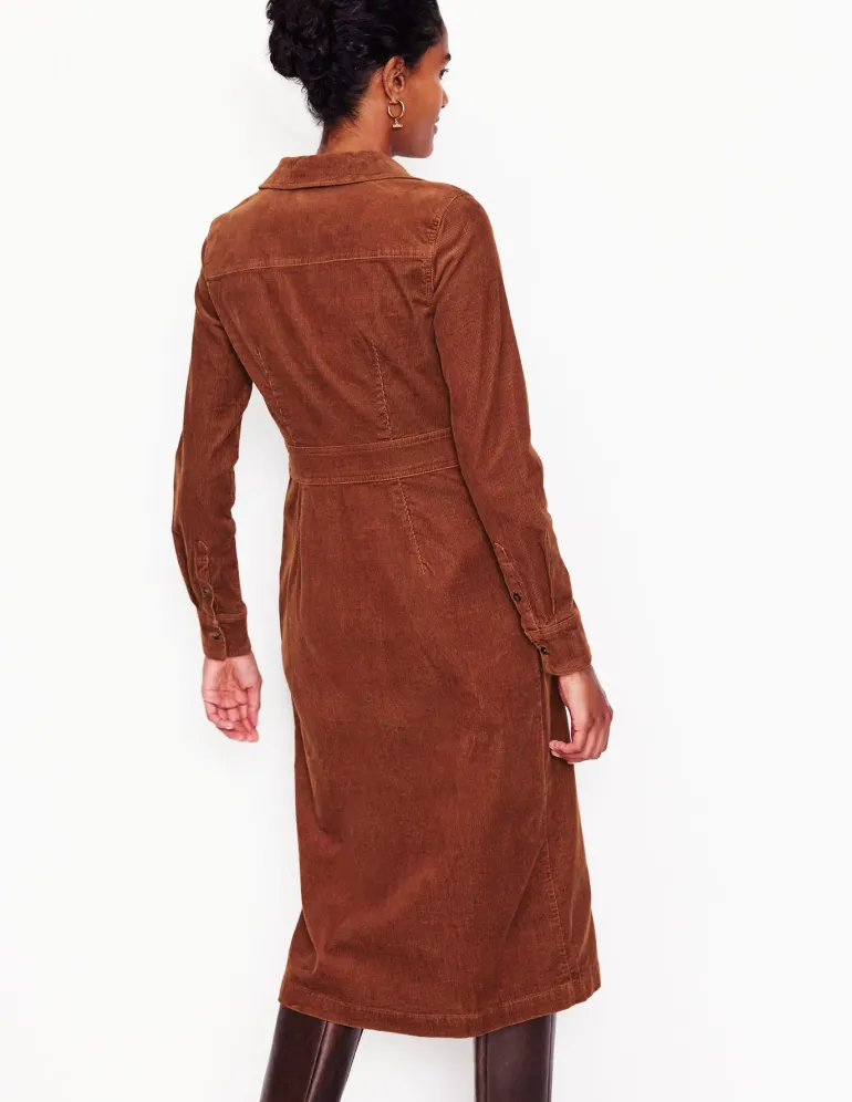 Flora Cord Midi Shirt Dress--Boden Best Sale