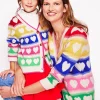 Flora Fun V-Neck Cardigan-Rainbow Hearts-Boden New