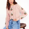 Fluffy Embroidered Sweater-Soft Lavender Pink-Boden Online