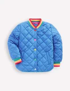 Fun Borg Lined Bomber-Peacock Plume Blue Heartburst-Boden Flash Sale