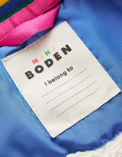 Fun Borg Lined Bomber-Peacock Plume Blue Heartburst-Boden Flash Sale