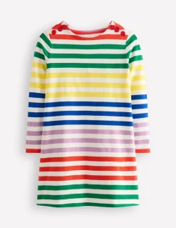 Fun Breton Dress-Multi Stripe-Boden Cheap