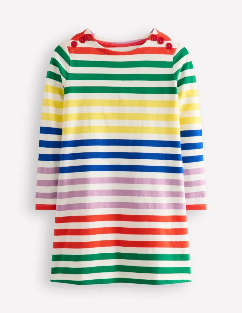 Fun Breton Dress-Multi Stripe-Boden Cheap