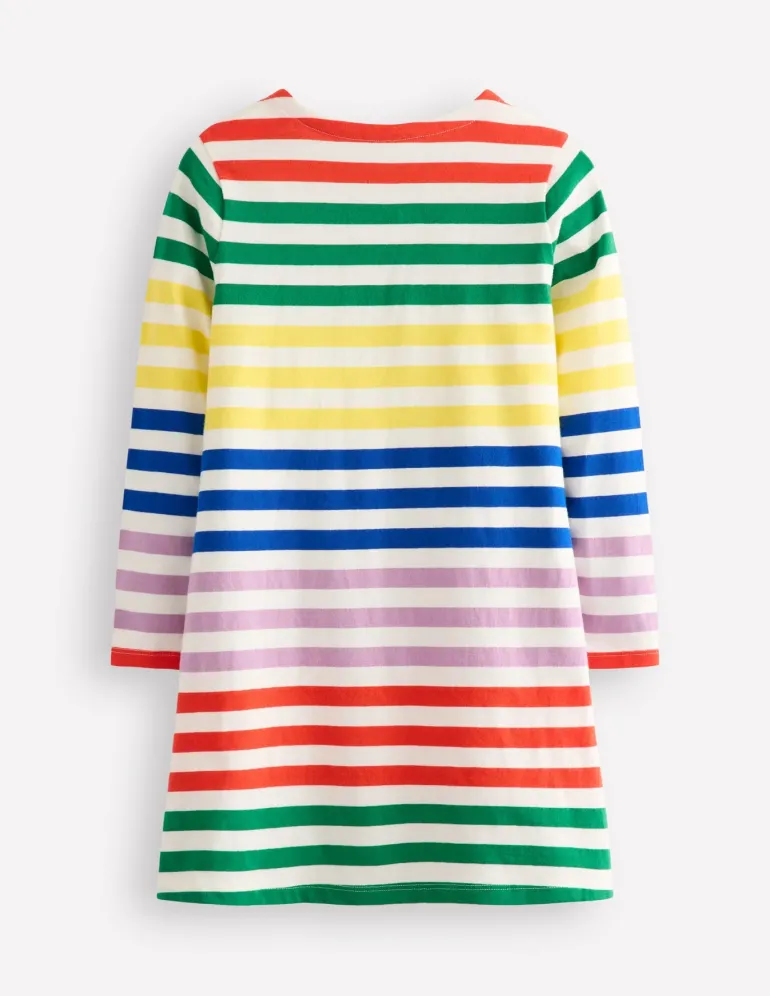 Fun Breton Dress-Multi Stripe-Boden Cheap