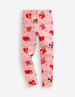 Fun Leggings-Chalk Pink Valentines Pets-Boden Fashion