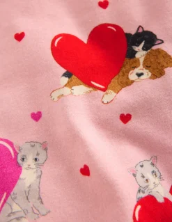 Fun Leggings-Chalk Pink Valentines Pets-Boden Fashion
