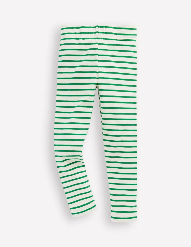 Fun Leggings-Green Stripe-Boden Shop