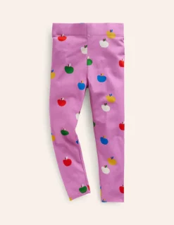 Fun Leggings-Vintage Mauve Rainbow Apples-Boden Hot