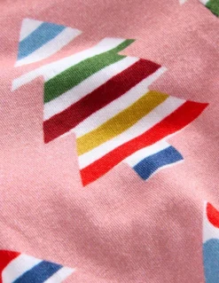 Fun Leggings-Vintage Pink Christmas Trees-Boden Clearance
