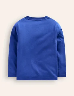 Fun Superstitch Grid T-shirt-Sapphire Blue-Boden New