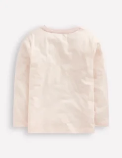 Fun Superstitch Grid T-Shirt-Oatmeal Marl Janet-Boden Hot