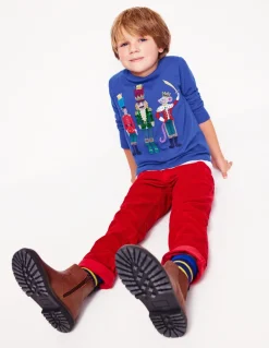 Fun Superstitch Grid T-shirt-Sapphire Blue-Boden New