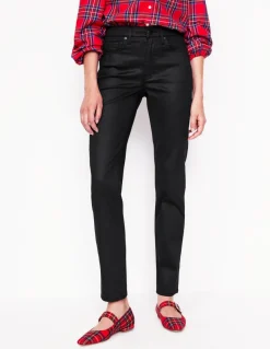 Girlfriend Jeans-Black Coated-Boden Hot