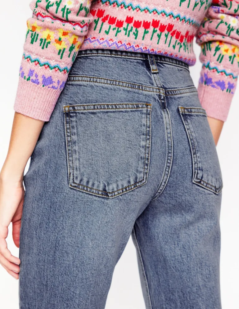 Girlfriend Jeans-Light Vintage-Boden Clearance