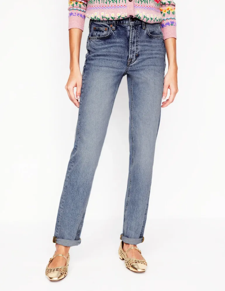 Girlfriend Jeans-Light Vintage-Boden Clearance