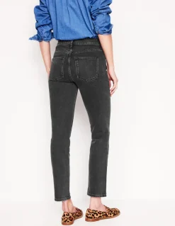 Girlfriend Jeans-Washed Black-Boden Fashion