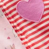 Girls Twin Pack Rompers-Chalk Pink Love Bunnies-Boden Shop