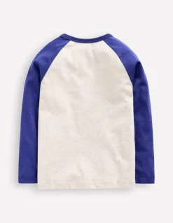 Glow In The Dark Raglan-Oatmeal Marl Rocket-Boden Cheap