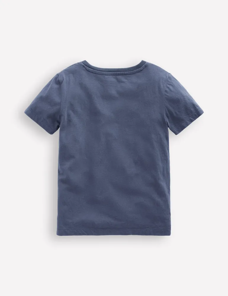 Glow Superstitch T-shirt-Robot Blue Space-Boden Flash Sale