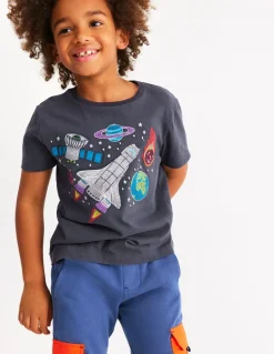 Glow Superstitch T-shirt-Robot Blue Space-Boden Flash Sale