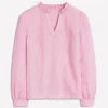 Grace Linen Top-Meadowsweet Pink Chambray-Boden Fashion