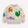 Graphic Boucle Sweatshirt-Oatmeal Marl Cats-Boden Outlet