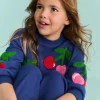 Graphic Boucle Sweatshirt-Starboard Blue Cherries-Boden Store