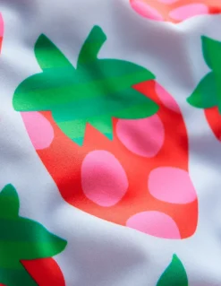 Hallie Frill Strap Swimsuit-Misty Blue Strawberry-Boden Flash Sale