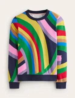 Hannah Printed Sweatshirt-Multi, Abstract Rainbow-Boden Best