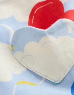 Heart Pocket Fun Jersey Dress-Balloon Clouds-Boden New