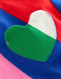 Heart Pocket Fun Jersey Dress-Rainbow Wave-Boden Outlet