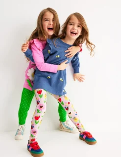 Heart Pocket Tunic Set-Blue Marl Bees-Boden Cheap