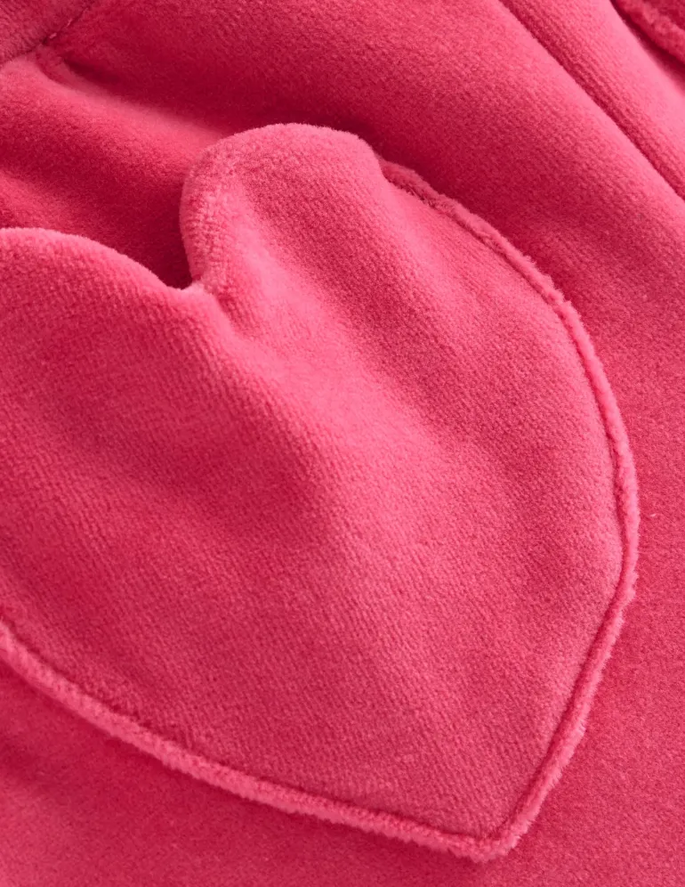 Heart Pocket Velour Sweatpants-Vintage Pink-Boden Sale